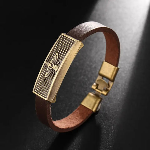 Men's Brown PU Leather Bracelet
