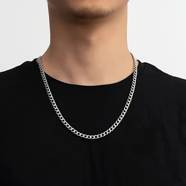 Men's Stainless Steel Cuban Link Chain Necklace