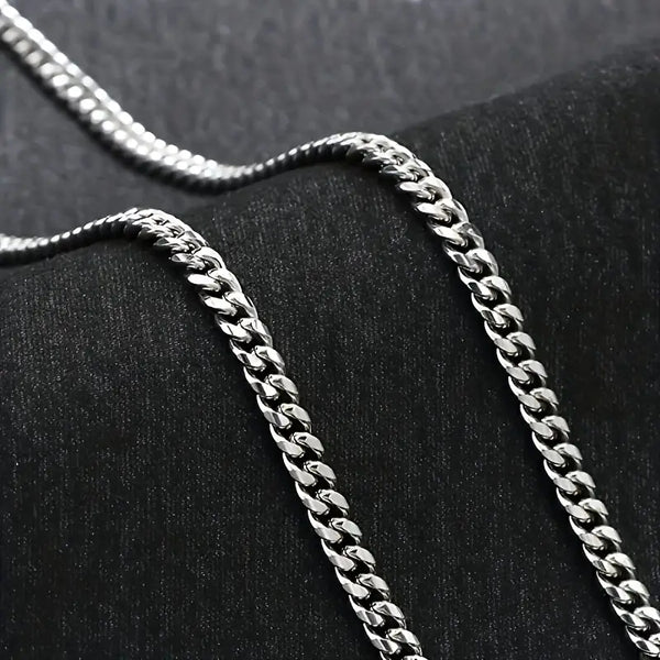 Men's Stainless Steel Cuban Link Chain Necklace